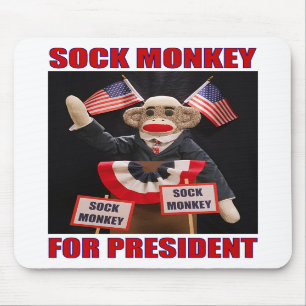 Sock Monkey für Präsident Mousepad