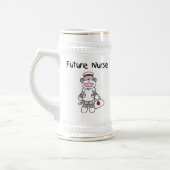 Sock Monkey Future Krankenpflege T - Shirt und Ges Bierglas (Links)