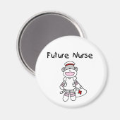 Sock Monkey Future Krankenpflege T - Shirt und Ges Magnet (Vorderseite/Rückseite)