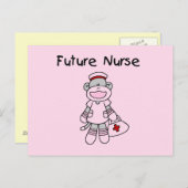 Sock Monkey Future Krankenpflege T - Shirt und Ges Postkarte (Vorne/Hinten)
