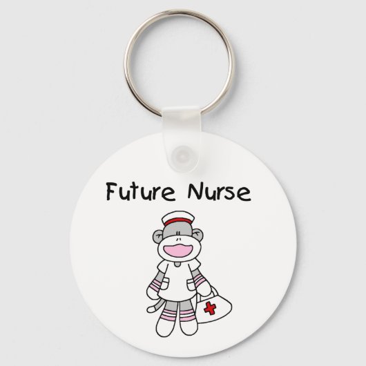 Sock Monkey Future Krankenpflege T - Shirt und Ges Schlüsselanhänger (Vorderseite)