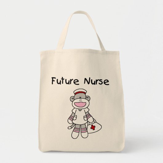 Sock Monkey Future Krankenpflege T - Shirt und Ges Tragetasche (Vorne)
