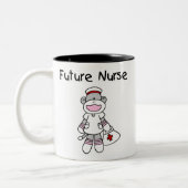 Sock Monkey Future Krankenpflege T - Shirt und Ges Zweifarbige Tasse (Links)