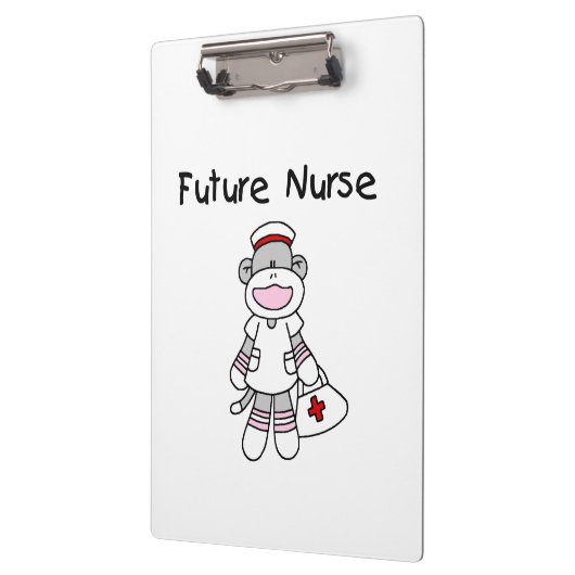 Sock Monkey Future Nurse Clipboard Klemmbrett (Links)