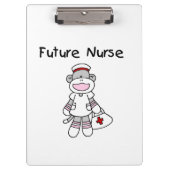 Sock Monkey Future Nurse Clipboard Klemmbrett (Vorderseite)