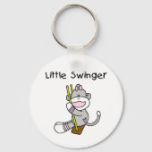 Sock Monkey Girl Little Swinger Schlüsselanhänger (Vorderseite)