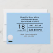 Sock Monkey Golf Geburtstag Einladungen (Rückseite)