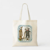 Sock Monkey Golf-Tasche Tragetasche (Rückseite)