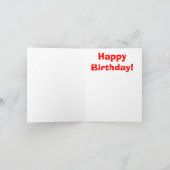 Sock Monkey Happy Birthday mit Red Balloon Karte (Innenseite)