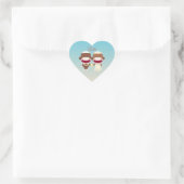 Sock Monkey Hawaiian Wedding Sticker (Tasche)