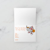 Sock Monkey Hoops 1. Geburtstagsfeier Einladung (Innenseite)