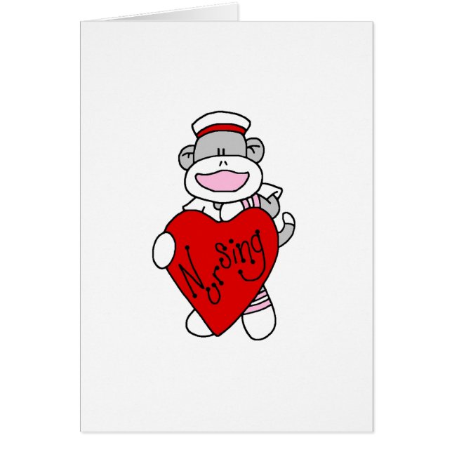 Sock Monkey I Liebe Pflege T - Shirt und Geschenke (Vorne)