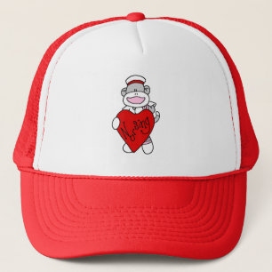 Sock Monkey I Liebe Pflege T - Shirt und Geschenke Truckerkappe