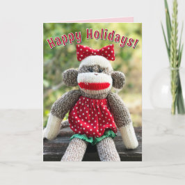 Sock Monkey - Ichigo Weihnachtskarten Einladung