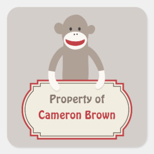 Sock Monkey - individueller Aufkleber