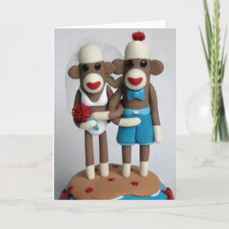 Sock Monkey Island Wedding Card Karte