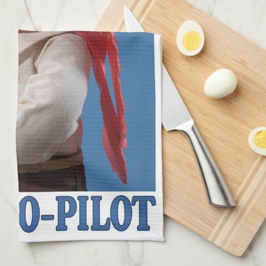 Sock Monkey ist mein Co-Pilot Geschirrtuch (Viertel Falte)