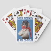 Sock Monkey ist mein Co-Pilot Spielkarten (Rückseite)