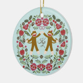 Sock Monkey Joy Ornament (Links)