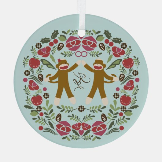 Sock Monkey Joy Ornament (Rückseite)