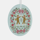 Sock Monkey Joy Ornament (Vorderseite Rechts)