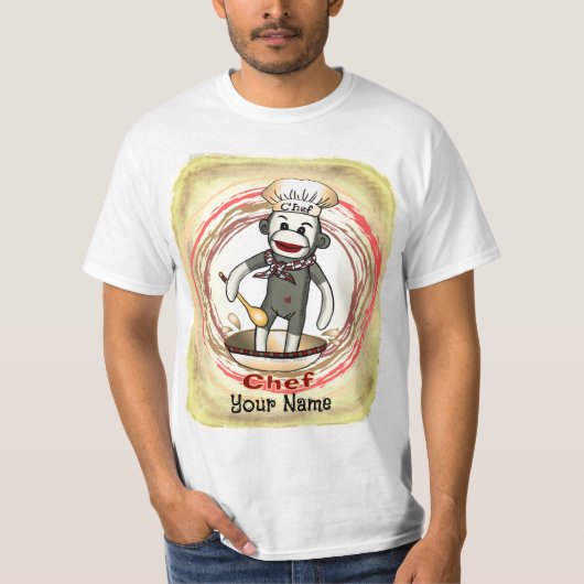 Sock Monkey Koch T - Shirt (Vorderseite)