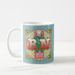Sock Monkey Krankenpflegerin Kaffeetasse