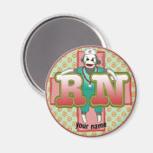 Sock Monkey Krankenpflegerin Magnet (Vorderseite/Rückseite)