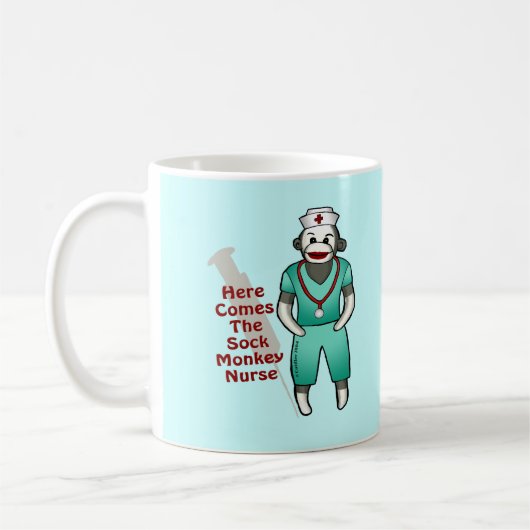 Sock Monkey Krankenschwester Kaffeetasse (Links)