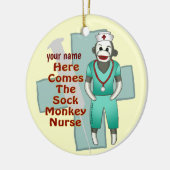 Sock Monkey Krankenschwester Ornament (Links)