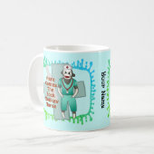 Sock Monkey Krankenschwester Tasse (Vorderseite Links)