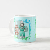 Sock Monkey Krankenschwester Tasse (Vorderseite Links)