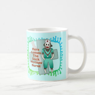 Sock Monkey Krankenschwester Tasse