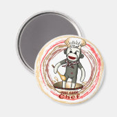 Sock Monkey Küchenchef-Magnet Magnet (Vorderseite/Rückseite)