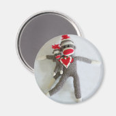 Sock Monkey Liebe #1 Magnet (Vorderseite/Rückseite)