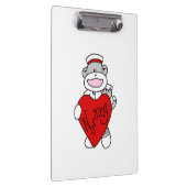Sock Monkey-Liebe Pflege-Zwischenablage Klemmbrett (Rechts)