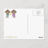 Sock Monkey-Liebe Postkarte (Rückseite)