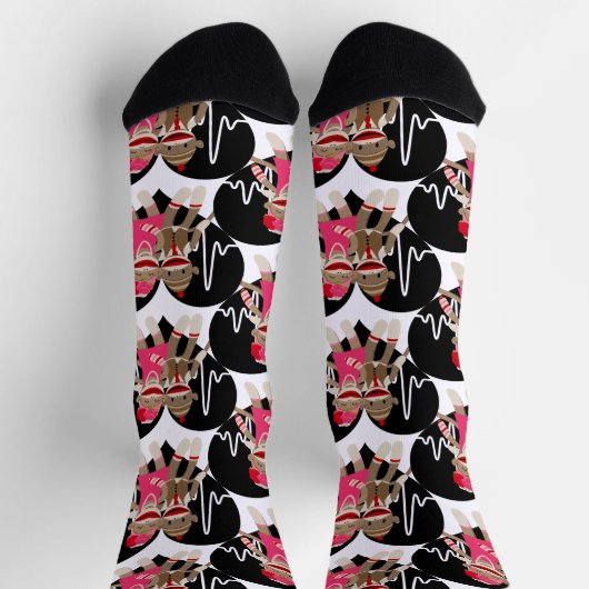 Sock Monkey Liebe Socks Socken (Oben)