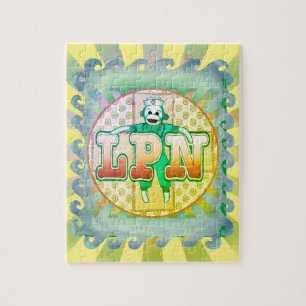 Sock Monkey LPN Nurse Puzzle