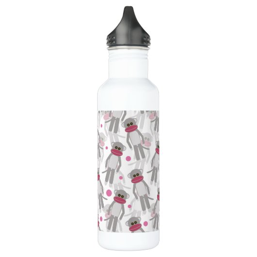 Sock Monkey Madness Edelstahlflasche (Links)