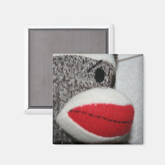 Sock Monkey Magnet (Vorderseite/Rückseite)