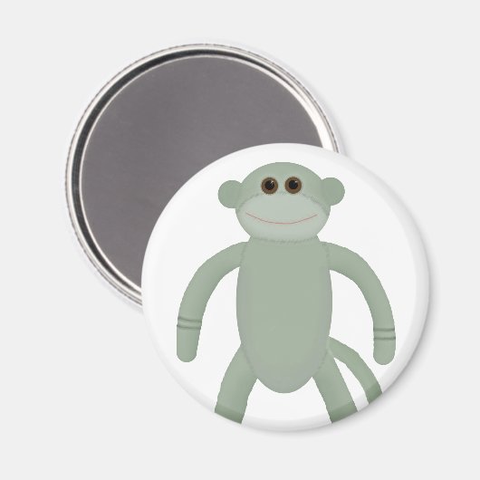 Sock Monkey Magnet (Vorderseite/Rückseite)