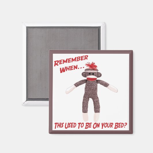 Sock Monkey Magnet (Vorderseite/Rückseite)