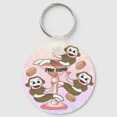 Sock Monkey Martini Schlüsselanhänger (Vorderseite)