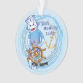 Sock Monkey Matrose Ornament (Vorderseite)