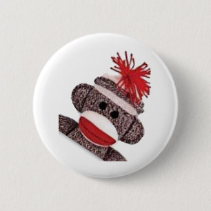 Sock Monkey Merchandise Produkte Geschenke Button