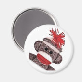Sock Monkey Merchandise Produkte Geschenke Magnet (Vorderseite/Rückseite)