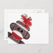 Sock Monkey Merchandise Produkte Geschenke Postkarte (Vorne/Hinten)