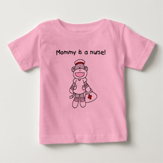 Sock Monkey Mommy Nurse T - Shirt und Geschenke (Vorderseite)