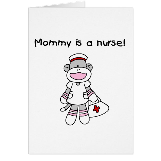 Sock Monkey Mommy Nurse T - Shirt und Geschenke (Vorne)
